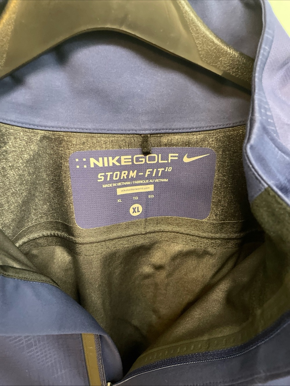 Nike Navy Blue and Black Golf Storm-Fit Jacket